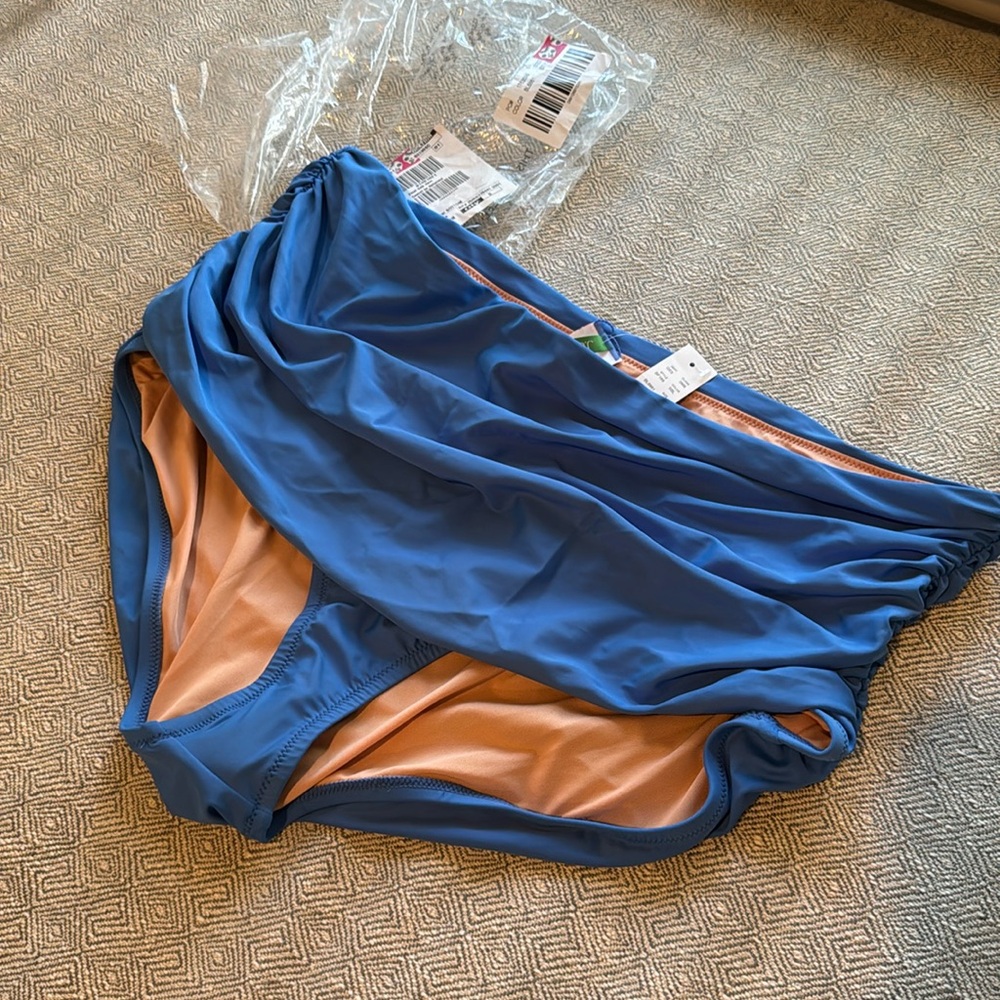 J.Crew Ruched high-rise full coverage bikini bottom